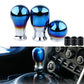 3 universal fashion baked blue burn titanium aluminum sports racing interior accessories Shift knob shift lever head rod - shift - knoobs
