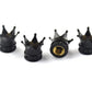 4 PCS Universal Crown Wheel Valve Covers Air Dustproof Waterproof Car Motorcycle Tyre Rim Covers Car Decoration Valve Caps - shift - knoobs