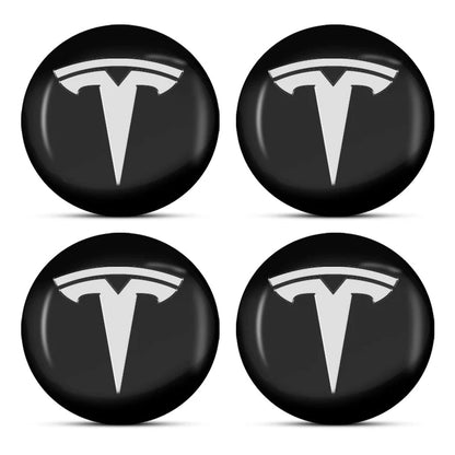 4Pcs 56mm Car Wheel Hub Center Cap Emblem Badge Stickers for Tesla Model 3 Model S X Y Roadster 2018 2019 2020 2021 Car Styling - shift - knoobs