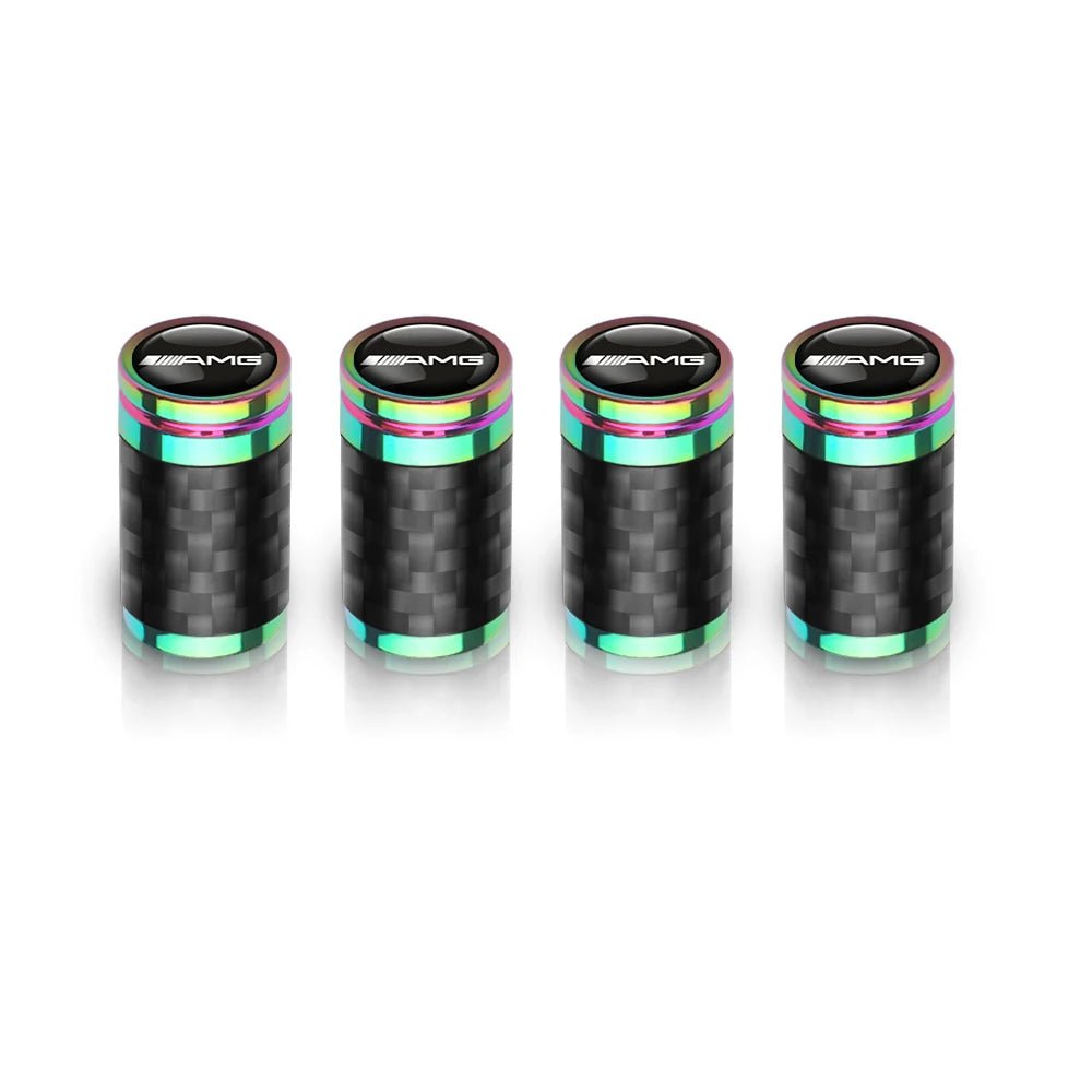 4PCS Carbon Fiber Car Wheel Tires Valve Cap Auto Accessorie For Mercedes Benz AMG W203 W204 W205 W210 W211 W212 W463 W464 W164 - shift - knoobs