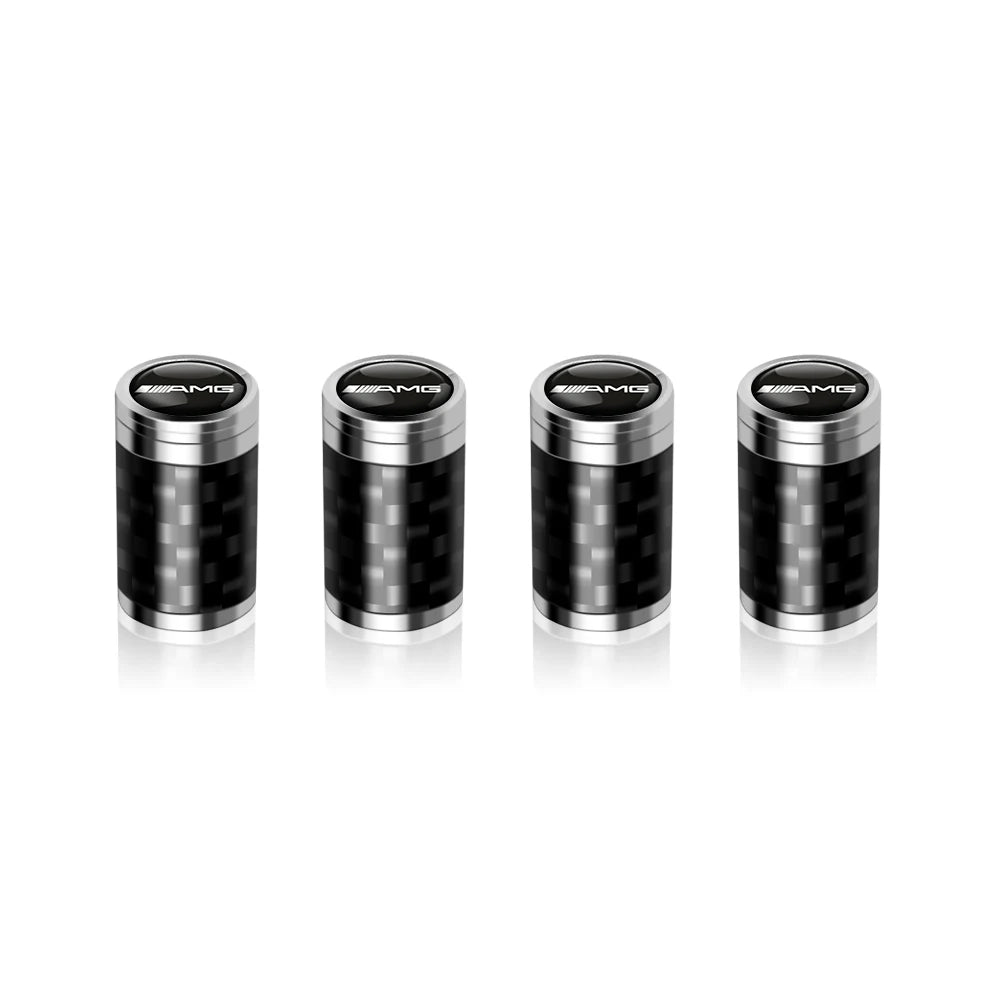 4PCS Carbon Fiber Car Wheel Tires Valve Cap Auto Accessorie For Mercedes Benz AMG W203 W204 W205 W210 W211 W212 W463 W464 W164 - shift - knoobs
