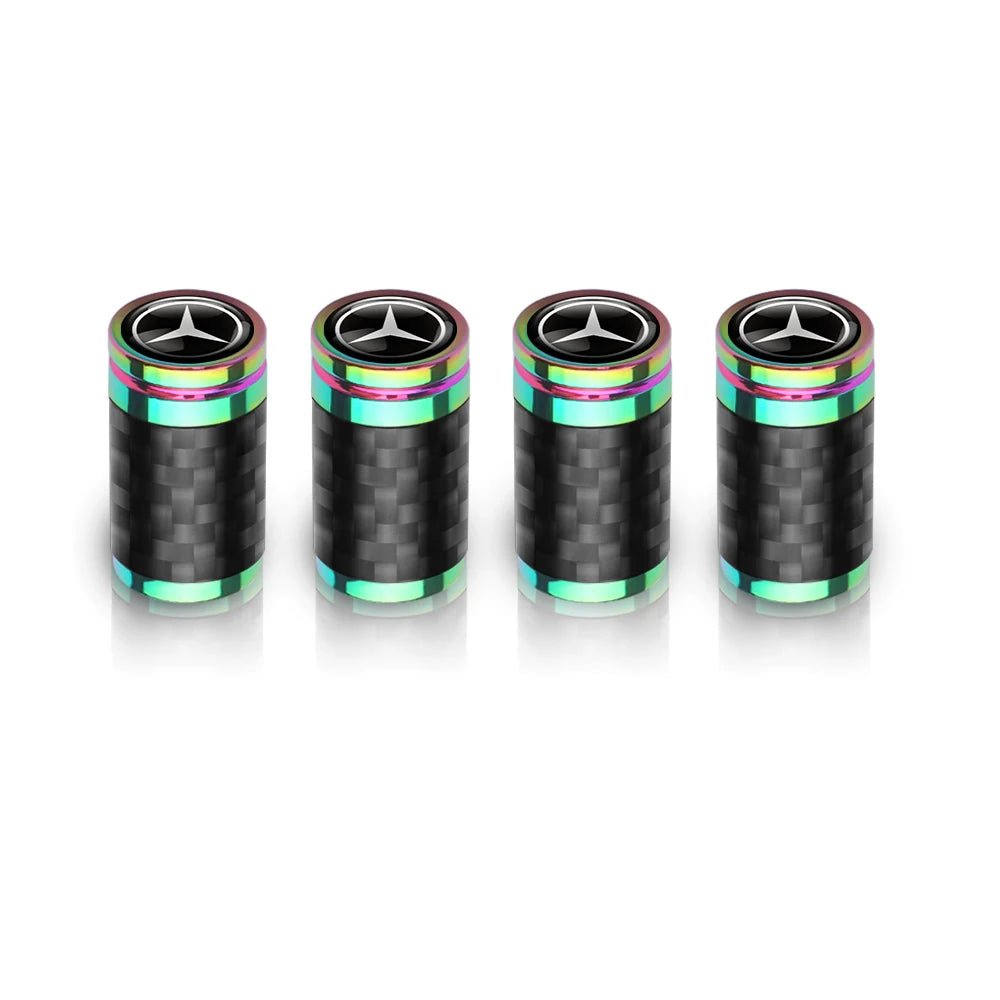 4PCS Carbon Fiber Car Wheel Tires Valve Cap Auto Accessorie For Mercedes Benz AMG W203 W204 W205 W210 W211 W212 W463 W464 W164 - shift - knoobs