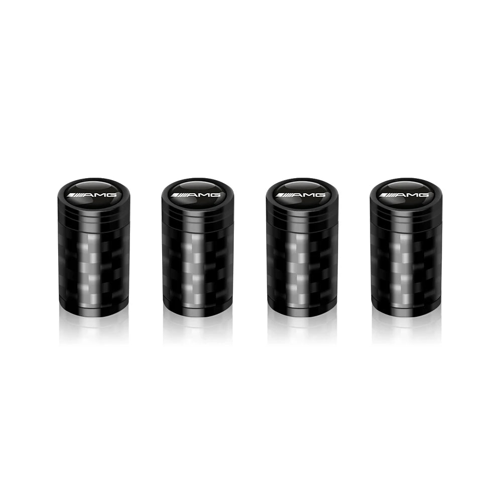 4PCS Carbon Fiber Car Wheel Tires Valve Cap Auto Accessorie For Mercedes Benz AMG W203 W204 W205 W210 W211 W212 W463 W464 W164 - shift - knoobs