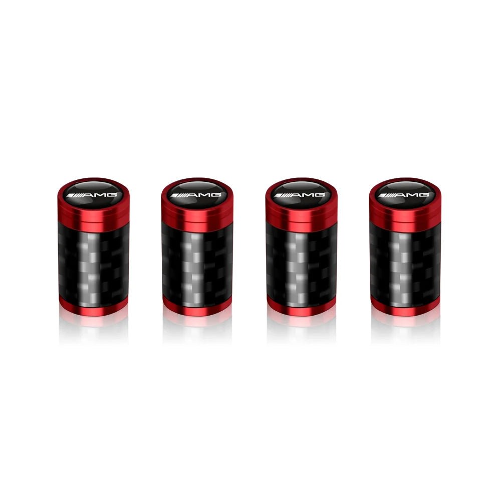 4PCS Carbon Fiber Car Wheel Tires Valve Cap Auto Accessorie For Mercedes Benz AMG W203 W204 W205 W210 W211 W212 W463 W464 W164 - shift - knoobs