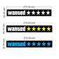 5 Stars Wanted Level Led Window/Windshield Sticker - shift-knoobs