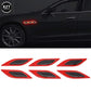 6pcs 3D Car Styling Reflective Carbon Fiber Bumper Strips Safety Warning Tape Secure Reflector Stickers Car Exterior Accessories - shift - knoobs