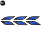 6pcs 3D Car Styling Reflective Carbon Fiber Bumper Strips Safety Warning Tape Secure Reflector Stickers Car Exterior Accessories - shift - knoobs
