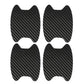4pcs/Set Carbon Fiber Texture Car Door Handle Cup Scratch Protective Stickers Exterior Waterproof Auto Door Bowl Sticker