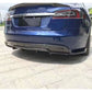 For Tesla Model S 2017  Carbon Fiber Back lip Car Bumper Diffuser Rear Splitters Spoiler Car Accessories body kit