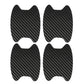 4pcs/Set Carbon Fiber Texture Car Door Handle Cup Scratch Protective Stickers Exterior Waterproof Auto Door Bowl Sticker