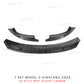 Front Lip For Tesla Model 3 Highland 2024 Front Bumper Lip Spoiler Glossy Black Carbon Body Kits Model 3 + Auto Accessories
