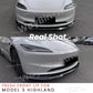Front Lip For Tesla Model 3 Highland 2024 Front Bumper Lip Spoiler Glossy Black Carbon Body Kits Model 3 + Auto Accessories