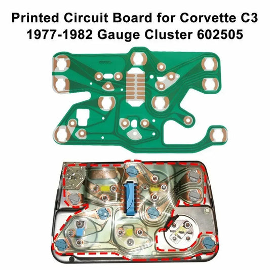 Printed Circuit Board for Corvette C3 77-82 Gauge Cluster 602505 Replacement