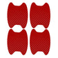 4pcs/Set Carbon Fiber Texture Car Door Handle Cup Scratch Protective Stickers Exterior Waterproof Auto Door Bowl Sticker