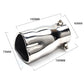 Dual/Single Exhaust Tip Inlet Bolt-on Square Round Edge Tailpipe Muffler Tip Double Outlets Tailpipe Replacement Accessory ﻿