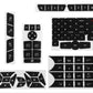 For Mercedes Benz GLK350 C Class CLS C218 SLK W172 W204 W212 W218 W207 W220 Black Car Button Repair Sticker Decals Stickers
