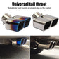 Dual/Single Exhaust Tip Inlet Bolt-on Square Round Edge Tailpipe Muffler Tip Double Outlets Tailpipe Replacement Accessory ﻿