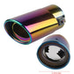Dual/Single Exhaust Tip Inlet Bolt-on Square Round Edge Tailpipe Muffler Tip Double Outlets Tailpipe Replacement Accessory ﻿