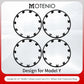 Model Y 2020-2024 Wheel Protector Design for Tesla Rim Protector 21 inch 4PCS Wheel Protector ABS Rim Protection Accessories