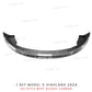 Front Lip For Tesla Model 3 Highland 2024 Front Bumper Lip Spoiler Glossy Black Carbon Body Kits Model 3 + Auto Accessories