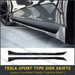 For Tesla Model 3 Y Highland 2017-2024 Side Skirts Body Kits Carbon Fiber Pattern Black ABS Fast Tunning For Tesla Accessories