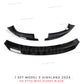 Front Lip For Tesla Model 3 Highland 2024 Front Bumper Lip Spoiler Glossy Black Carbon Body Kits Model 3 + Auto Accessories