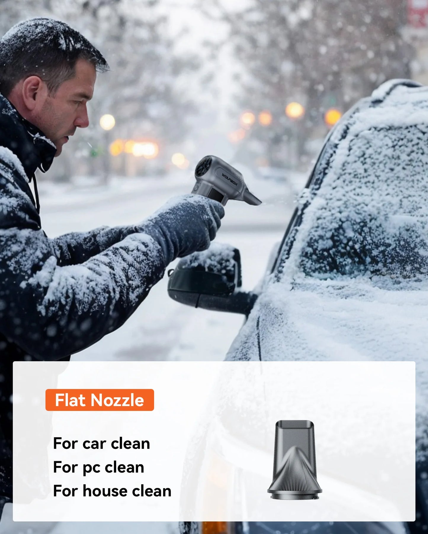 WOLFBOX MF100 Compressed Fan Duster 150000RPM Super Power Electric Air Duster Rechargeable Long-Life Air Blower