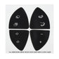 For Mercedes Benz GLK350 C Class CLS C218 SLK W172 W204 W212 W218 W207 W220 Black Car Button Repair Sticker Decals Stickers