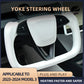 For Tesla Model3 Highland 2023-2024 Yoke Handle Steering Wheel With Heating Nappa Leather Volante Steering Wheel Car Accessories