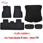 NovaAcc Floor Mats For Tesla Model 3 2021-2024 Highland Model Y 2017-2024 Left Rudder All Weather Waterproof Trunk Cargo Liner