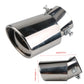 Dual/Single Exhaust Tip Inlet Bolt-on Square Round Edge Tailpipe Muffler Tip Double Outlets Tailpipe Replacement Accessory ﻿