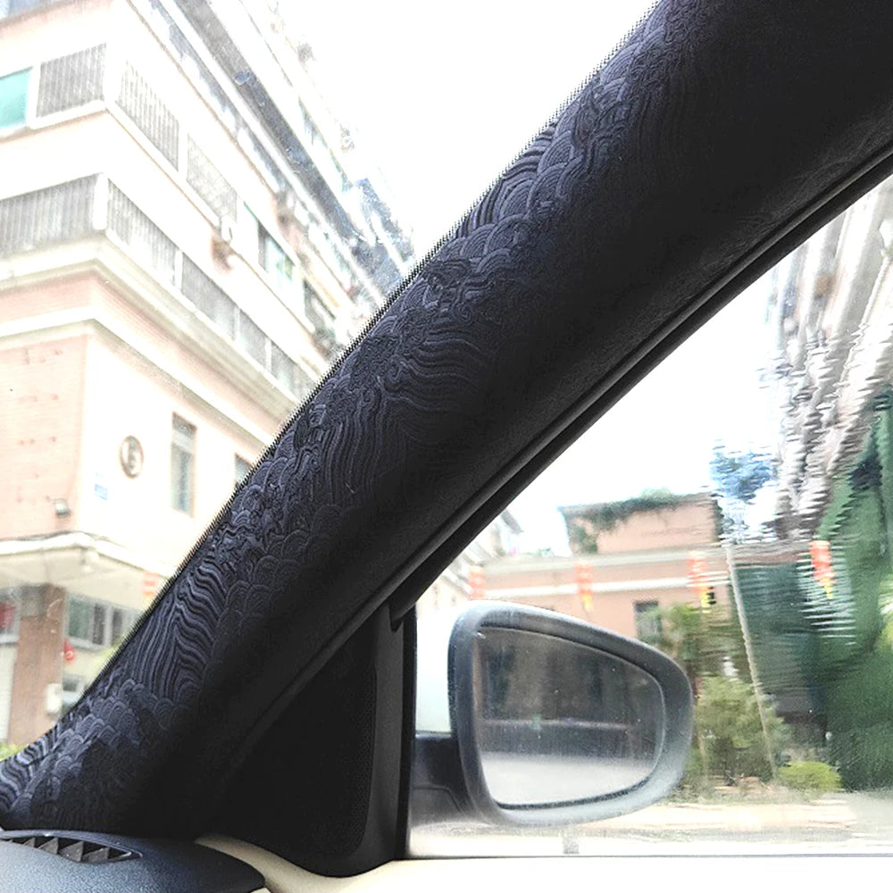 JDM style car interior creative stickers, adhesive embroidery, trendy car stickers, interior ceiling modification, abc pillars