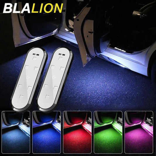 BLALION Car Door Lights LED Welcome Light Magnetic Control USB Charging Auto Open Door Safe Anti - collision Emergency Signal Lamp - shift - knoobs