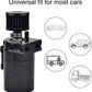 Car Baffled Oil Catch Can Reservoir Tank with Air Filter Breather Baffled Aluminum Fittings Oil Dipstick Hole Breathable Kettle - shift - knoobs