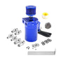 Car Baffled Oil Catch Can Reservoir Tank with Air Filter Breather Baffled Aluminum Fittings Oil Dipstick Hole Breathable Kettle - shift - knoobs