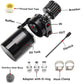 Car Baffled Oil Catch Can Reservoir Tank with Air Filter Breather Baffled Aluminum Fittings Oil Dipstick Hole Breathable Kettle - shift - knoobs