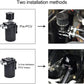 Car Baffled Oil Catch Can Reservoir Tank with Air Filter Breather Baffled Aluminum Fittings Oil Dipstick Hole Breathable Kettle - shift - knoobs