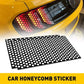Car Honeycomb Stickers Car Stylish Tail Lights DIY Hollow Protector Decals Auto Rear Lamp Decoration Wrap Film Sticker 48*30cm - shift - knoobs