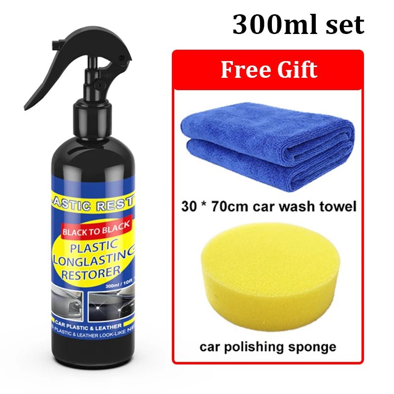 Car Plastic Restorer Back To Black Gloss Car Cleaning Products Plastic Leather Restore Auto Polish And Repair Coating Renovator - shift - knoobs