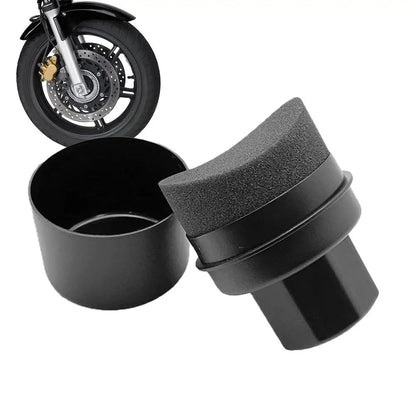 Car Tire Waxing Sponge Car Wax Applicator Pad with Lid Curved Shaped Easy Waxing Tire Sponge Tire Cleaning Tools Detailing Brush - shift - knoobs