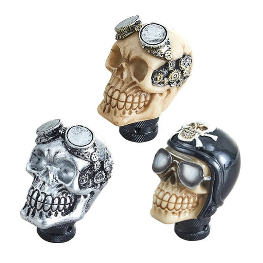 Cool Resin Unique Skull Head Gear Shifts Knob Shifter Lever Accessories for Manual Transmission Car Interior Enhancement - shift - knoobs