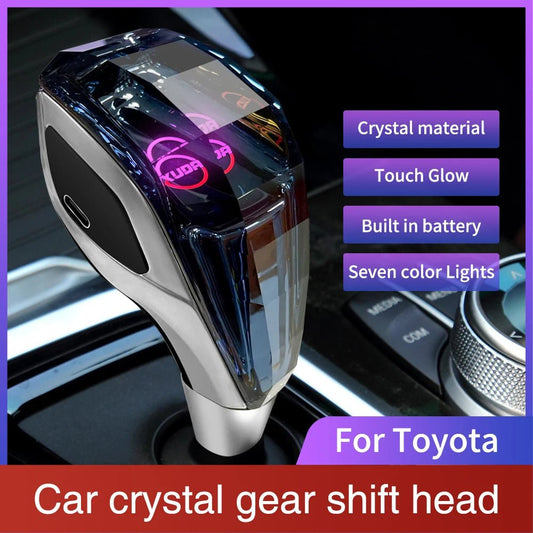 Crystal Cut Car Gear Shift Lever Delicate Comfortable and Wear Resistant Colorful Portable Side Port Plug and Play For Toyota - shift - knoobs
