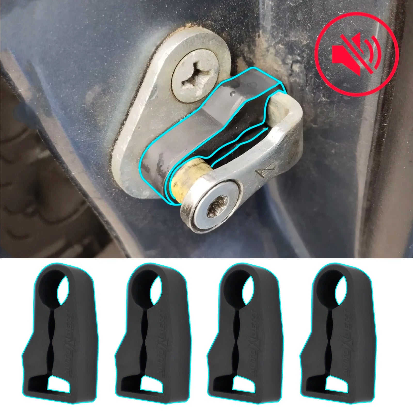 Door Lock Sound Deadener Door Striker Damper Buffer For GMC Yukon For Chevrolet Tahoe 2007–2014 For Hummer H2 Rattling Screak - shift - knoobs