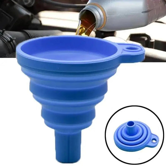 Engine Funnel Car Universal Silicone Liquid Funnel Washer Fluid Change Foldable Portable Auto Engine Oil Petrol Change Funnel - shift - knoobs