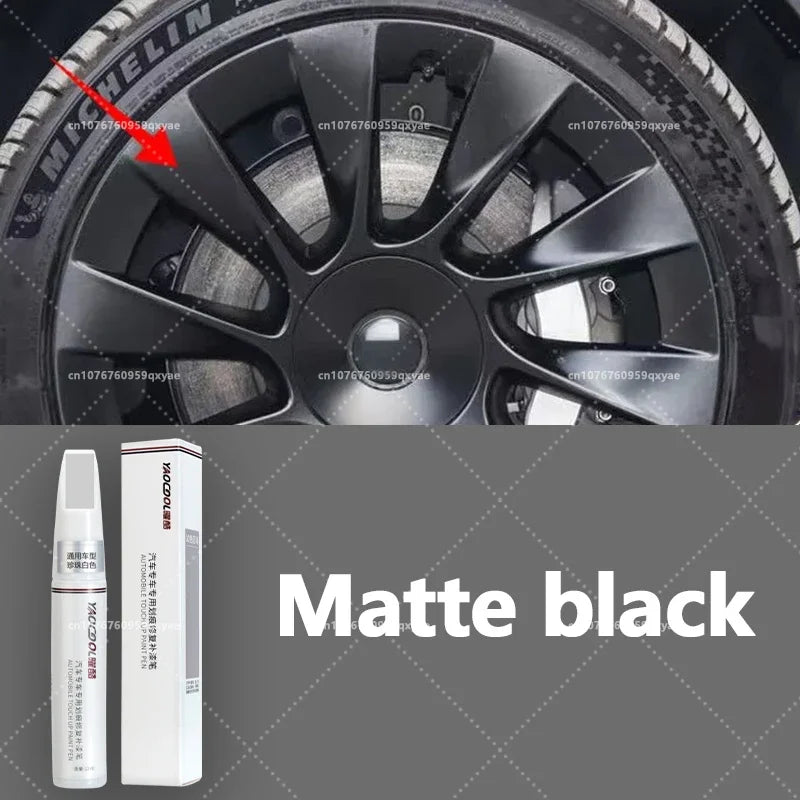 For Tesla car wheel scratches repair pen Matte black dark gun gray silver black multiple colors - shift - knoobs