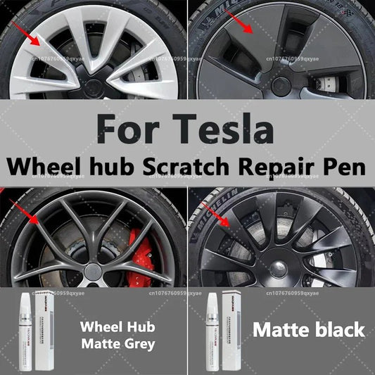 For Tesla car wheel scratches repair pen Matte black dark gun gray silver black multiple colors - shift - knoobs