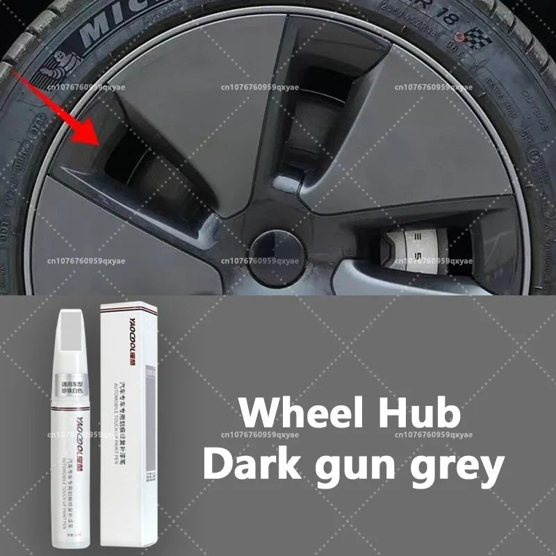 For Tesla car wheel scratches repair pen Matte black dark gun gray silver black multiple colors - shift - knoobs