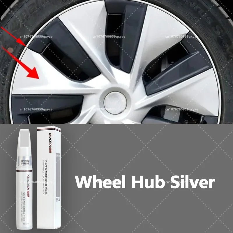 For Tesla car wheel scratches repair pen Matte black dark gun gray silver black multiple colors - shift - knoobs