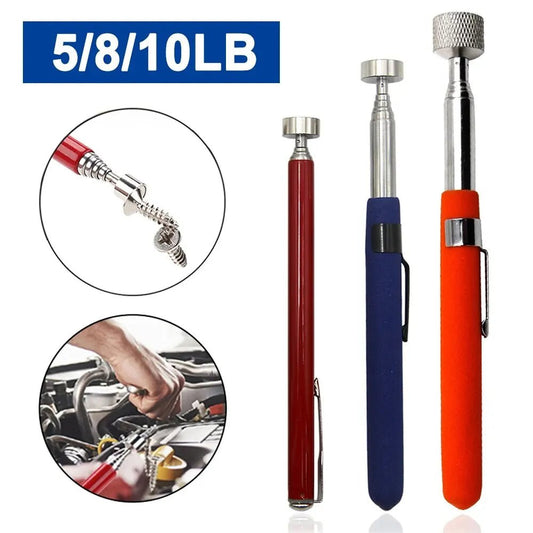 Magnetic Retractable Pickup Suction Iron Rod Portable Multifunctional Extractor Pen Clip Automotive Repair Tools - shift - knoobs