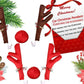 Reindeer Decoration Elk Antler Car Vehicle Nose Horn Costume Decor Set Rudolph Christmas Reindeer Antlers Red Nose Ornaments 1PC - shift - knoobs